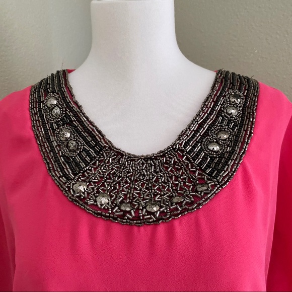 Honey Punch Pink Beaded Detail Dress - Picture 2 of 4